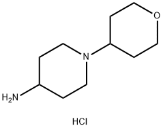 1-(テトラヒドロ-2H-ピラン-4-イル)-4-ピペリジンアミン二塩酸塩 化学構造式
