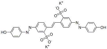 dipotassium 4,4'-bis[(4-hydroxyphenyl)azo]stilbene-2,2'-disulphonate,75508-33-7,结构式