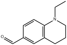 1-ETHYL-1,2,3,4-TETRAHYDRO-QUINOLINE-6-CARBALDEHYDE 化学構造式