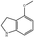 4-メトキシ-2,3-ジヒドロ-1H-インドール 化学構造式