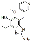 6-Benzothiazolol,  2-amino-7-ethyl-5-methoxy-4-(3-pyridinylmethyl)-,755724-36-8,结构式