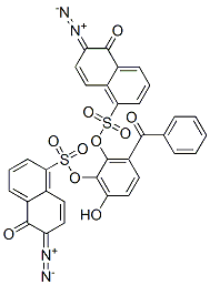 3-benzoyl-6-hydroxy-1,2-phenylene bis(6-diazo-5,6-dihydro-5-oxonaphthalene-1-sulphonate) Structure