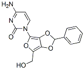 2(1H)-Pyrimidinone, 4-amino-1-tetrahydro-6-(hydroxymethyl)-2-phenylfuro3,4-d-1,3-dioxol-4-yl-,7558-02-3,结构式