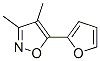 5-(2-フラニル)-3,4-ジメチルイソオキサゾール 化学構造式