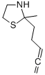 2-Methyl-2-(3,4-pentadienyl)thiazolidine 结构式