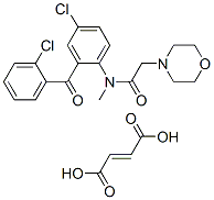 but-2-enedioic acid, N-[4-chloro-2-(2-chlorobenzoyl)phenyl]-N-methyl-2 -morpholin-4-yl-acetamide|