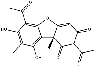 (+)-Usniacin Struktur