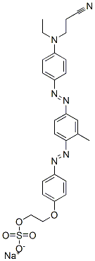 2-[4-[[4-[[4-[(2-cyanoethyl)ethylamino]phenyl]azo]-2-methylphenyl]azo]phenoxy]ethyl sodium sulphate Struktur
