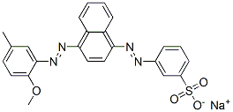 sodium 3-[[4-[(2-methoxy-5-methylphenyl)azo]-1-naphthyl]azo]benzenesulphonate  Structure