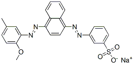 sodium 3-[[4-[(2-methoxy-5-methylphenyl)azo]-1-naphthyl]azo]benzenesulphonate Structure