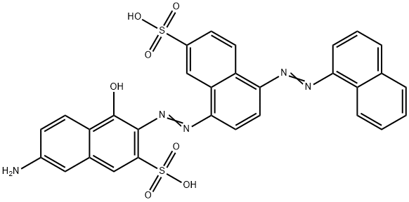 7-Amino-4-hydroxy-3-[[4-(1-naphtylazo)-7-sulfo-1-naphtyl]azo]-2-naphthalenesulfonic acid Structure