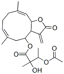 3-Acetoxy-2-hydroxy-2-methylbutyric acid [2,3,3a,4,5,8,9,11a-octahydro-6,10-dimethyl-3-methylene-2-oxocyclodeca[b]furan-4-yl] ester,75628-04-5,结构式