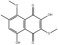 3,8-Dihydroxy-2,5-dimethoxy-6-methyl-1,4-naphthalenedione Structure