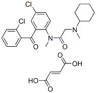 but-2-enedioic acid, N-[4-chloro-2-(2-chlorobenzoyl)phenyl]-2-(cyclohe xyl-methyl-amino)-N-methyl-acetamide 结构式