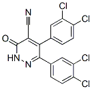4-Pyridazinecarbonitrile, 5,6-bis(3,4-dichlorophenyl)-2,3-dihydro-3-ox o- 化学構造式