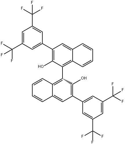 (R)-(+)-3,3′-双(3,5-双(三氟甲基)苯基)-1,1′-二-2-萘酚, 756491-54-0, 结构式