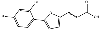 3-[5-(2,4-dichlorophenyl)-2-furyl]acrylic acid 化学構造式