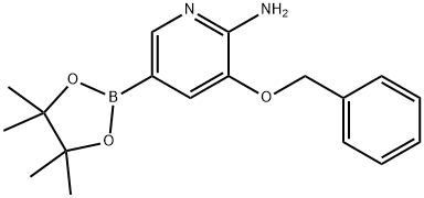 2-氨基-3-苄氧基吡啶-5-硼酸频哪醇酯, 756520-57-7, 结构式