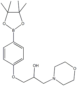4-(2-羟基-3-(吗啉)丙氧基)苯基硼酸频哪醇酯 结构式