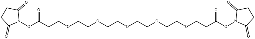 双(2,5-二氧代吡咯烷-1-基) 4,7,10,13,16-五氧杂十九烷-1,19-二酸酯 结构式