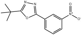 2-(tert-butyl)-5-(3-nitrophenyl)-1,3,4-oxadiazole 化学構造式