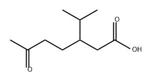 6-oxo-3-propan-2-yl-heptanoic acid 化学構造式