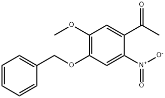 Ethanone, 1-[5-Methoxy-2-nitro-4-(phenylMethoxy)phenyl]- 化学構造式