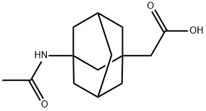 2-(3-アセトアミドアダマンタン-1-イル)酢酸 化学構造式