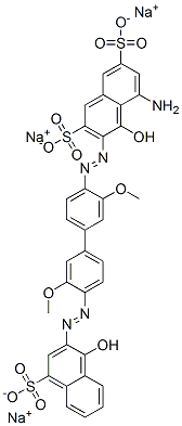 2,7-나프탈렌디술폰산,5-아미노-4-히드록시-3-[[4'-[(1-히드록시-4-술포-2-나프탈레닐)아조]-3,3'-디메톡시[1,1'-비페닐]-4-일]아조]-,삼나트륨염