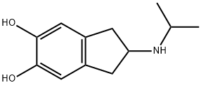 1H-Indene-5,6-diol, 2,3-dihydro-2-[(1-methylethyl)amino]- (9CI) 化学構造式