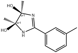 1H-Imidazole-4,5-diol, 4,5-dihydro-4,5-dimethyl-2-(3-methylphenyl)-, cis- (9CI) Structure