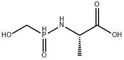 L-Alanine, N-(hydroxymethylphosphinyl)- (9CI) Structure