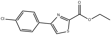 Ethyl 4-(4-chlorophenyl)-1,3-thiazole-2-carboxylate, 75680-91-0, 结构式