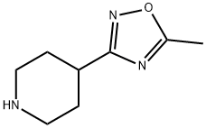 4-(5-メチル-1,2,4-オキサジアゾール-3-イル)ピペリジン 化学構造式
