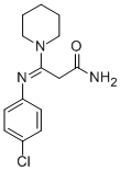 1-Piperidinepropanamide, beta-((4-chlorophenyl)imino)- 化学構造式