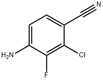 4-Amino-2-chloro-3-fluorobenzonitrile 化学構造式