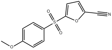 2-Furancarbonitrile, 5-((4-methoxyphenyl)sulfonyl)- 化学構造式