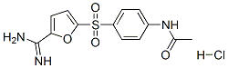 N-[4-[(5-carbamimidoyl-2-furyl)sulfonyl]phenyl]acetamide hydrochloride Struktur