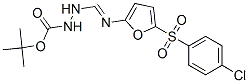 tert-butyl N-[[(E)-[5-(4-chlorophenyl)sulfonyl-2-furyl]iminomethyl]ami no]carbamate Struktur