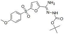 tert-butyl N-[[amino-[5-(4-methoxyphenyl)sulfonyl-2-furyl]methylidene] amino]carbamate 结构式