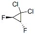 Cyclopropane, 1,1-dichloro-2,3-difluoro-, trans- (9CI) Struktur