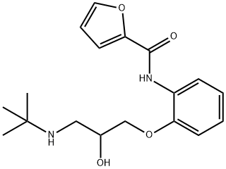N-[2-[3-[(1,1-ジメチルエチル)アミノ]-2-ヒドロキシプロポキシ]フェニル]-2-フランカルボアミド 化学構造式