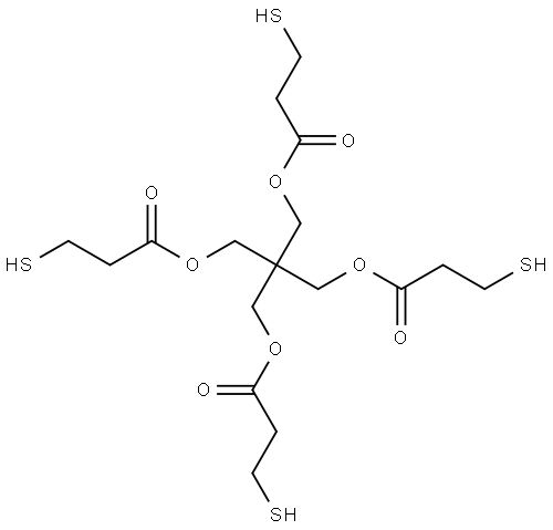 四(3-巯基丙酸)季戊四醇酯,7575-23-7,结构式