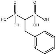 [2-(2-ピリジル)エチリデン]ビスホスホン酸 化学構造式