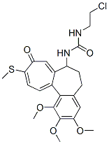 1-(2-クロロエチル)-3-[10-メチルチオ-9-オキソ-1,2,3-トリメトキシ-5,6,7,9-テトラヒドロベンゾ[a]ヘプタレン-7-イル]尿素 化学構造式