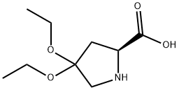 L-Proline, 4,4-diethoxy- (9CI) 化学構造式