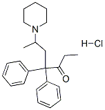 4,4-ジフェニル-6-ピペリジノ-3-ヘプタノン・塩酸塩 化学構造式