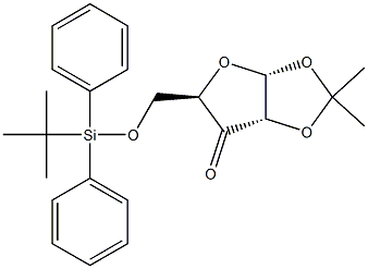 5-O-(tert-Butyldiphenylsilyl)-1,2-O-isopropylidene-alpha-D-erythro-pentofuranos-3-ulose,75783-45-8,结构式
