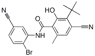 3-tert-butyl-4,5'-dicyano-6-methyl-2'-bromosalicylanilide Structure