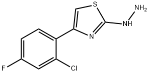 4-(2-CHLORO-4-FLUOROPHENYL)-2(3H)-THIAZOLONE HYDRAZONE 化学構造式